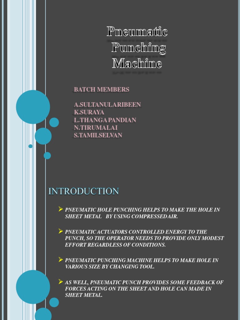 Pneumatic Punching Machine Design | PDF | Sheet Metal | Valve