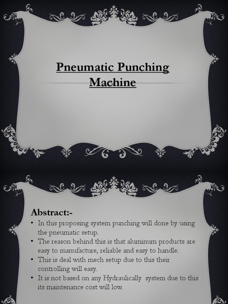 Pneumatic Punching Machine | PDF | Hose | Gear