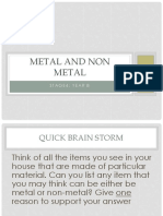 Metal and Non Metal: Stage4 Year 8