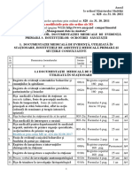 Lista Formularelor Documentatiei Medicale 13.06.2019