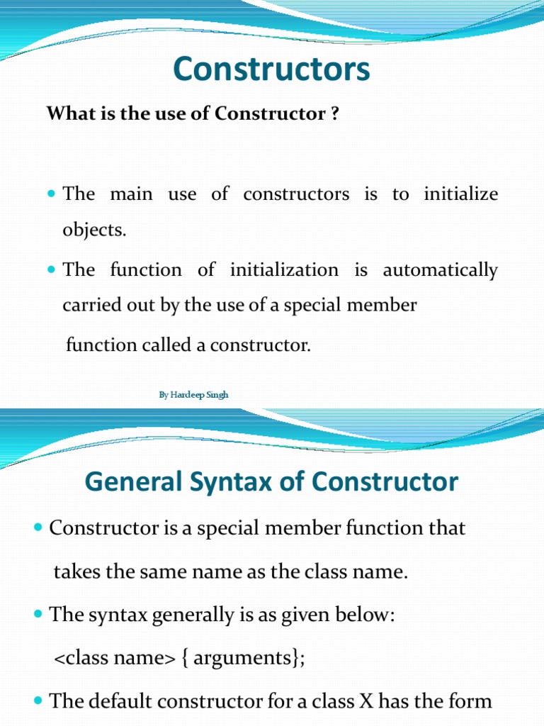 Constructor And Destructor In C Pdf Download