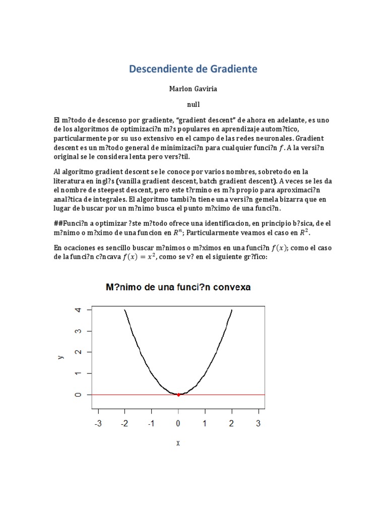 Método de Descenso por Gradiente | PDF | Degradado | Vector Euclidiano