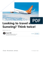 Looking To Travel With Sunwing - Think Twice! - LinkedIn