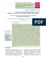 Study On The Characteristics of Coconut Plantation in The Western Zone of Tamil Nadu - As A Source of Carbon Sink To Mitigate Climate Change