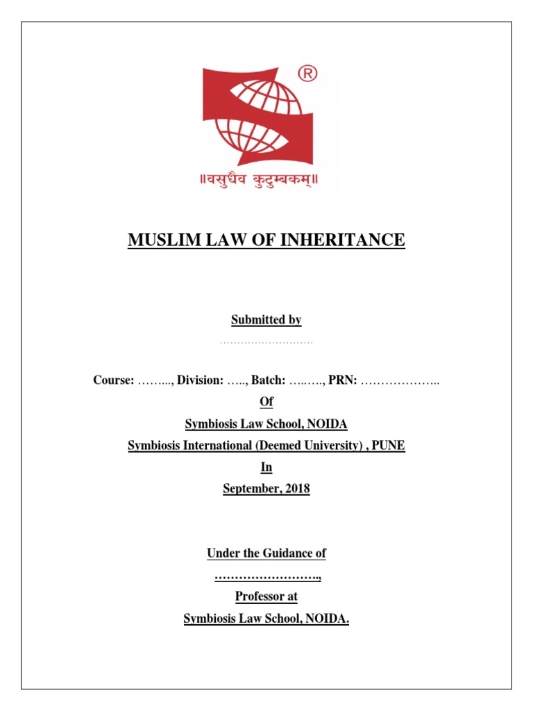 Muslim Law of Inheritance Overview | PDF | Inheritance | Sharia
