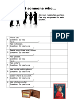 Find classmates with specific traits or possessions