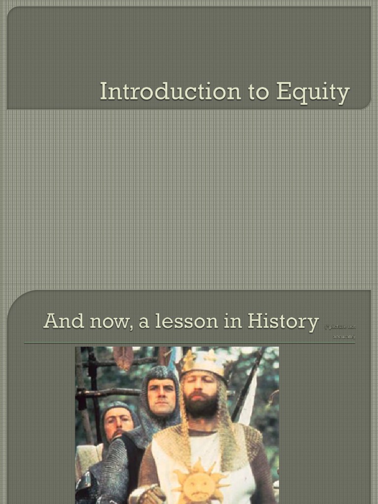Introduction To Equity | PDF | Equity (Law) | Common Law