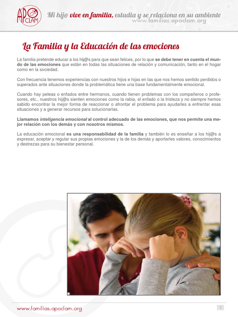 La Familia y Las Emociones | PDF | Inteligencia emocional | Experiencia ...