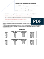 Aplicación de Métodos de Valuación de Inventarios.