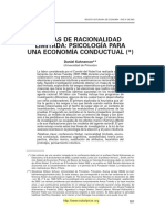 Mapas de Racionalidad Limitada: Psicología para Una Economía Conductual