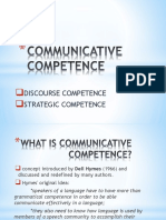 Discourse Competence Strategic Competence