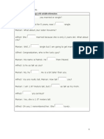 DIALOGUE. Fill Out The Gaps With Suitable Information.: First Handout First Worth 2 test-ENGLISH 1