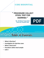 Procedure Collect Stool Test For Diarrhea: By: Ni Wayan Tropy Antari Kasih Ibu Hospital Saba