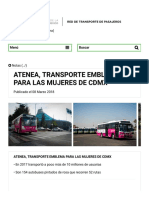 Transporte exclusivo para mujeres