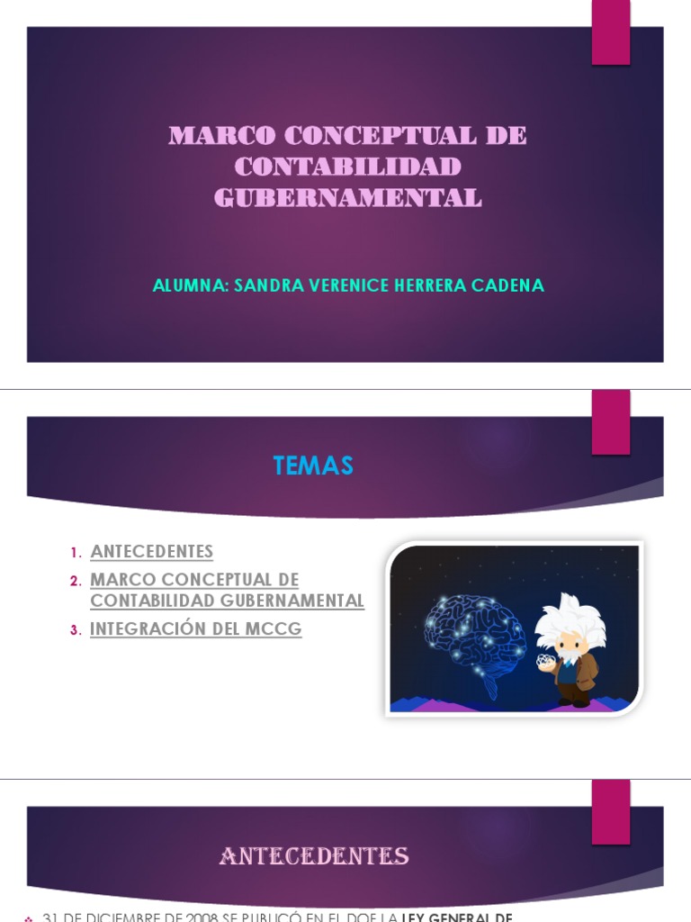 Marco Conceptual de Contabilidad Gubernamental | PDF | Contabilidad ...