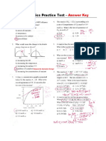 Chemical Kinetics Practice Test - AnsKey PDF