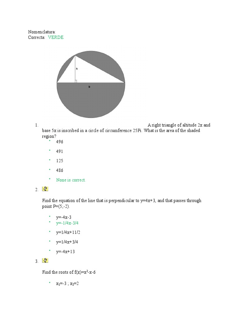 Subject Exams Math Test | PDF | Euclid | Euclidean Plane Geometry