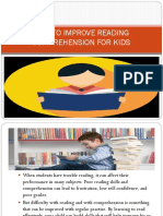 How to Improve Reading Comprehension for Kids