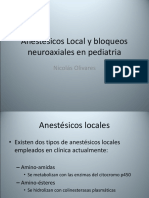 Anestésicos Local y Bloqueos Neuroaxiales en Pediatria