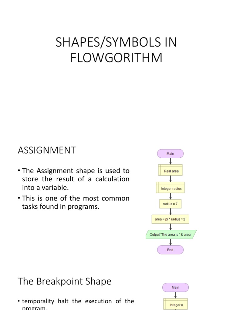 Shapes/Symbols in Flowgorithm | PDF