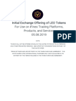 Initial Exchange Offering of LEO Tokens for iFinex Platforms