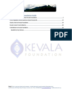 Contents of Kevala Foundation Guide