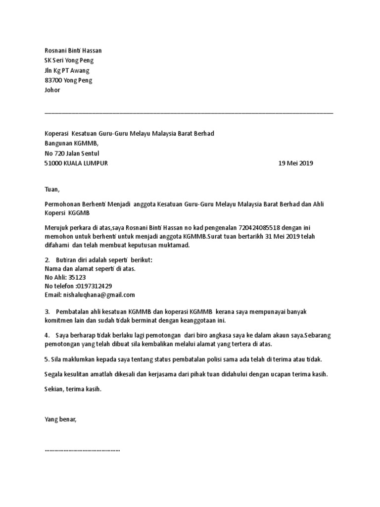 Suratrosnani Binti Hassan Kgmmb Pdf
