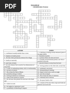 CROSSWORD PUZZLE