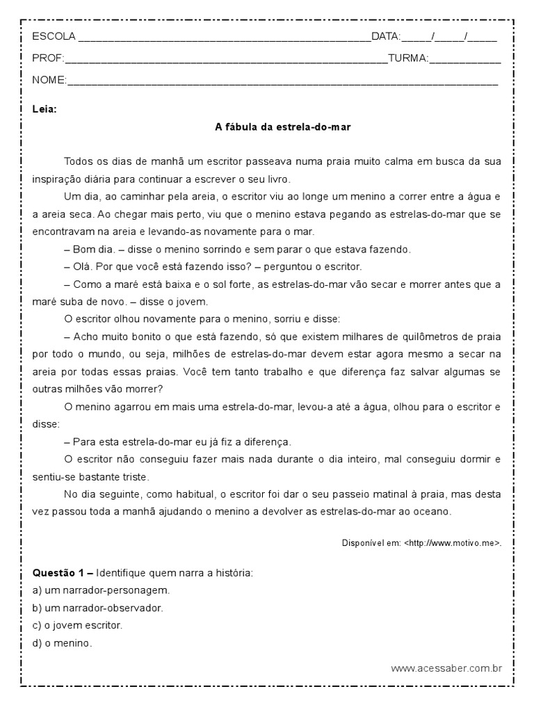 Texto A Estrela Que Deus Mandou A Terra Com Interpretação