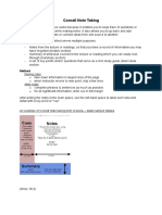 Cornell Note Taking