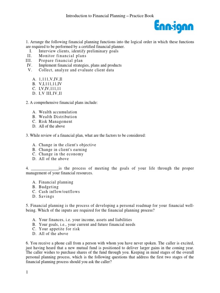 Financial Planning Workbook PDF Financial Plan Insurance