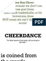 Simply Because We Don't Run Across Goal Lines, Slam Dunk Basketballs, or Hit Homeruns, Does NOT Mean We Can't Change The Score!