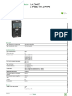 Ficha técnica LAL36400 interruptor automático 3P 600V 400A