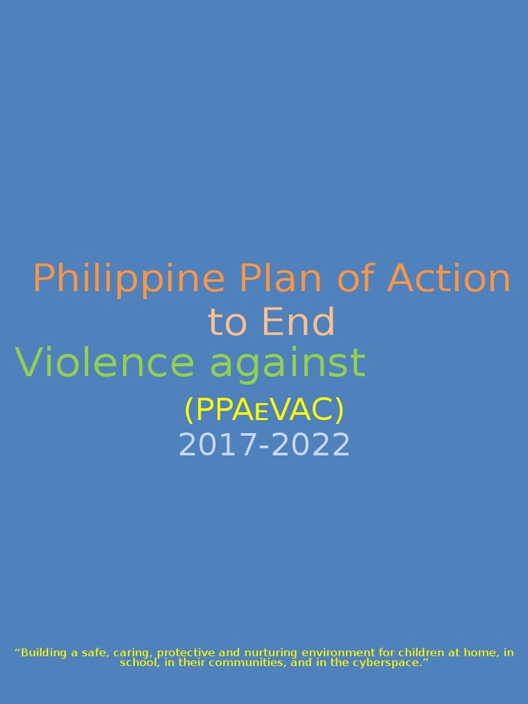 Draft Philippine Plan of Action To End Violence Against Children | PDF ...