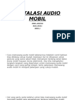 Instalasi Audio Mobil: Nama: Adisetiaji Kelas: Xii Av 3 Absen: 3
