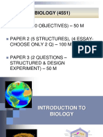 BIOLOGY (4551) : Paper 1 (50 Objectives) - 50 M