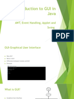 Java GUI, AWT, Applet, Swing