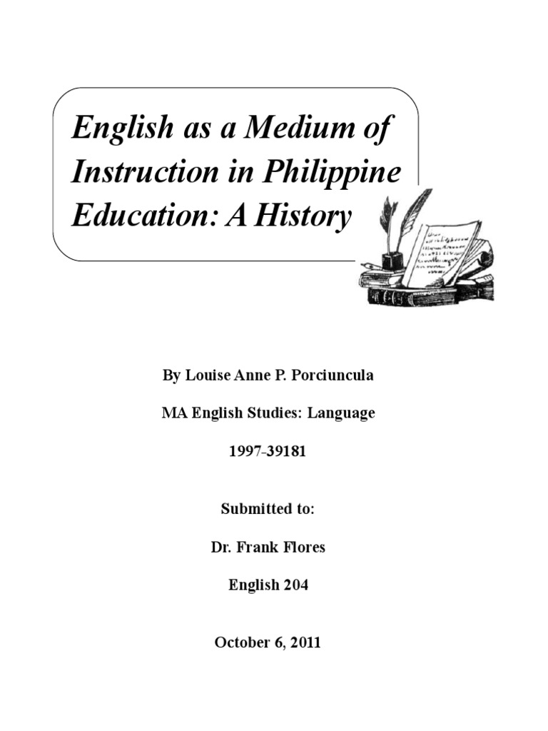 English As A Medium of Instruction in PH | PDF | Multilingualism ...