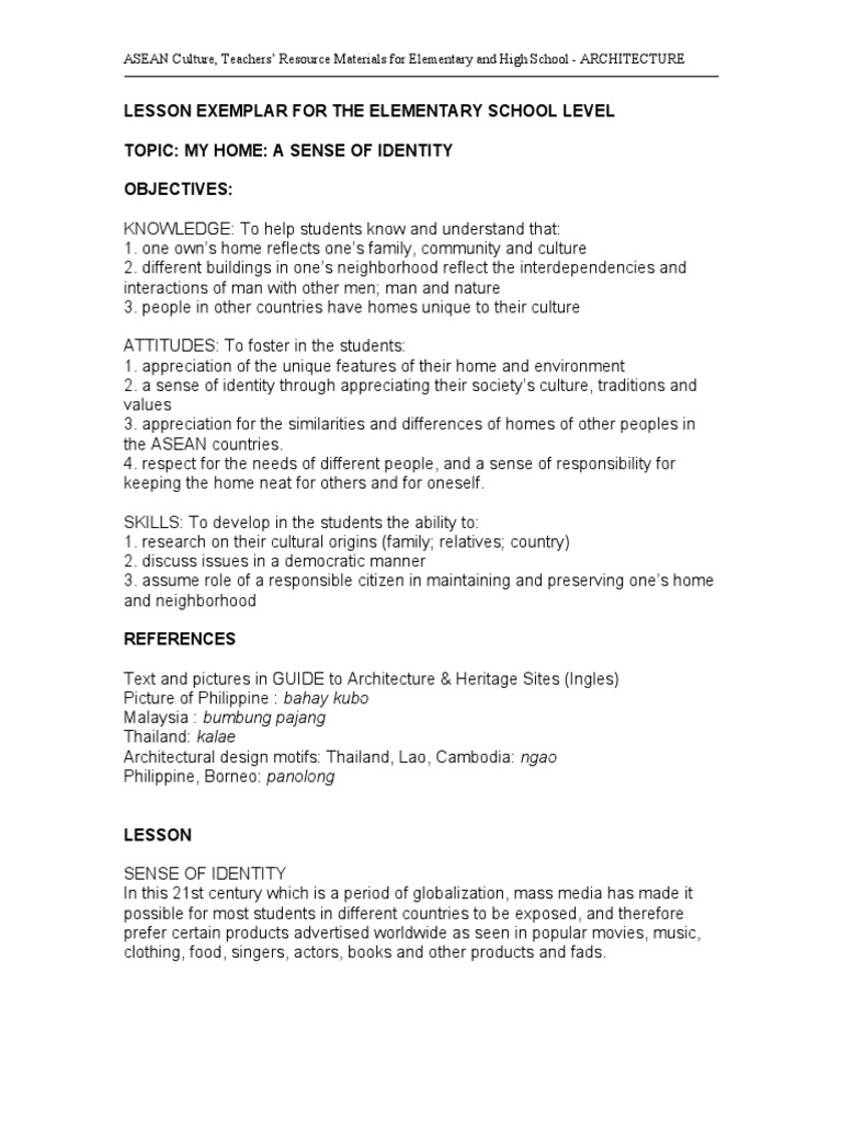ASEAN Architecture Lesson Plan | PDF