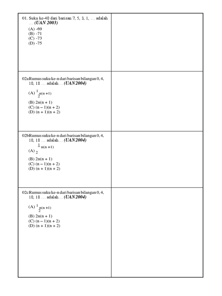 Baris Dan Deret Matematika
