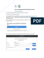 Procedimiento Alta Beneficiarios Escritorio Virtual