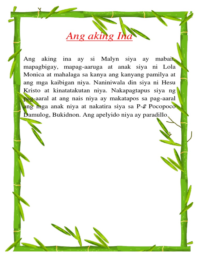 Ang Aking Ina Pdf