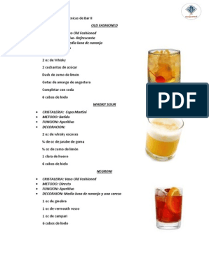 Recetas de Cocteleria 2 | PDF | Martini (Cóctel) |