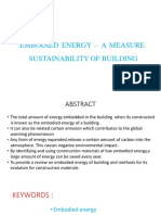 Embodied Energy - A Measure Sustainability of Building