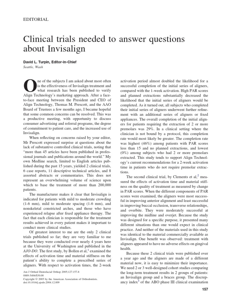 Article PDF Orthodontics Clinical Trial