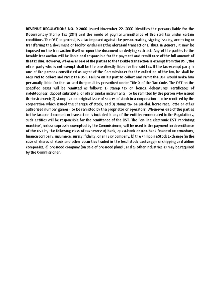 DST Liability and Remittance Guidelines | PDF