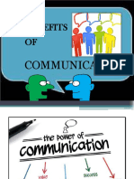 Benefits OF: Communication