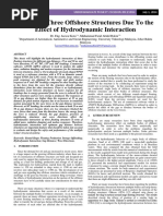 Motion of Three Offshore Structures Due To The Effect of Hydrodynamic Interaction