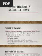 Lecture History & Nature of Dance