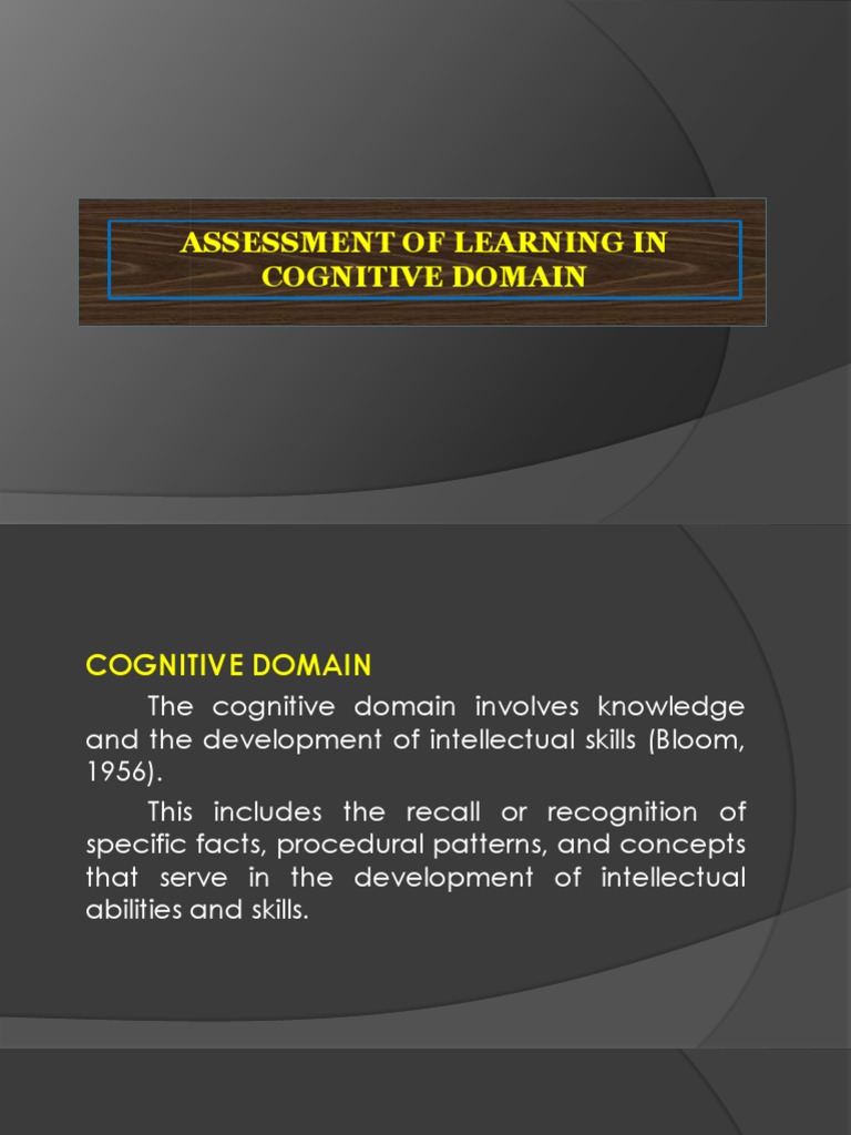 Cognitive Domain Assessment Strategies | PDF | Test (Assessment) | Essays